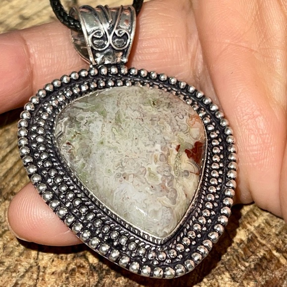 Crazy Lace Agate Pendant 2 1/4” - Picture 6 of 15